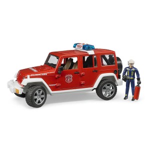 BRUDER 02528 Πυροσβεστικό Jeep Wrangler Unlimited Rubicon με Πυροσβέστη αντίγραφο